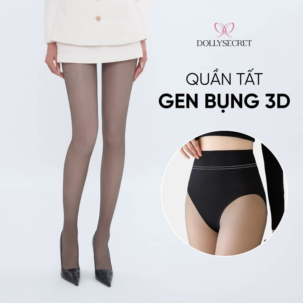 [KOL] Quần Tất Gen Bụng 3D Che Khuyết Điểm DOLLY SECRET Thon Chân Gen Bụng Giữ Nhiệt Ấm Áp (40-70kg) T45