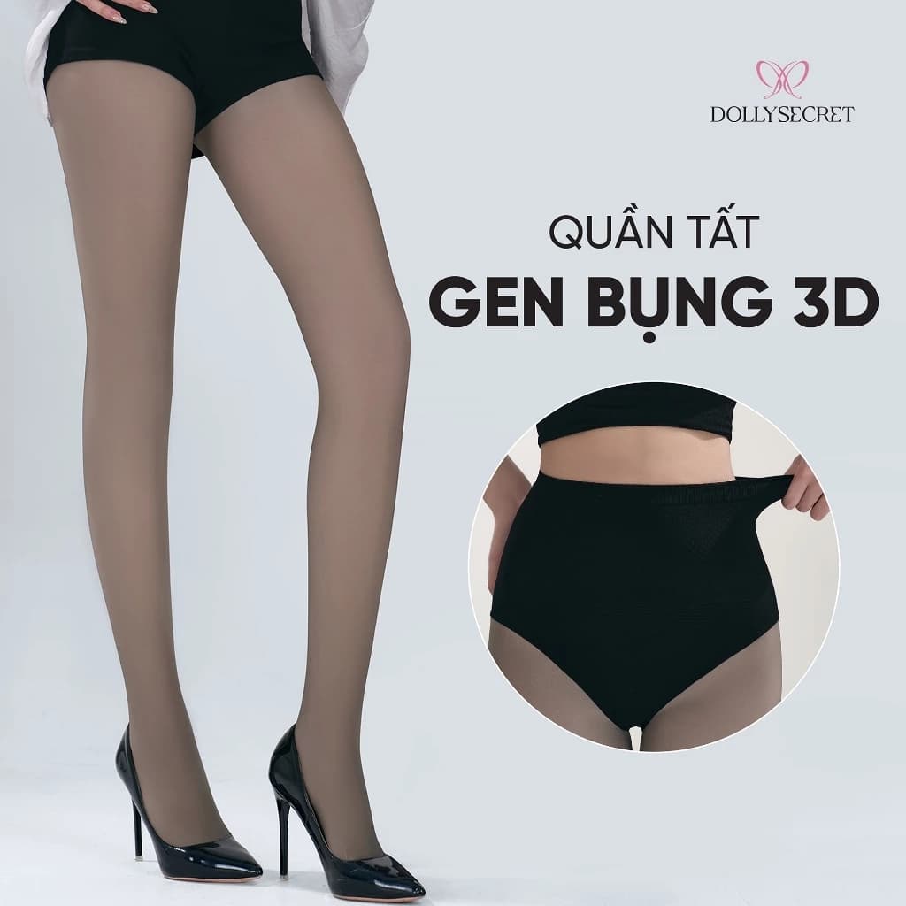 Quần Tất 3D Che Khuyết Điểm DOLLY SECRET Quần Tất Gen Bụng Giữ Nhiệt Ấm Áp Mùa Đông T45