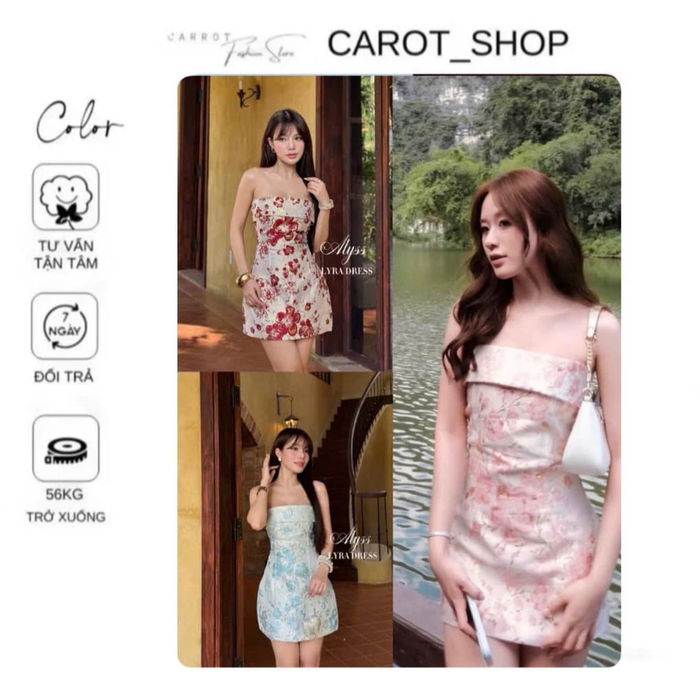 ( BIGSIZE )VN163 Đầm ống cúp gấm premium - Set váy gấm kèm áo choàng sang chảnh form ngắn by CarrotShop
