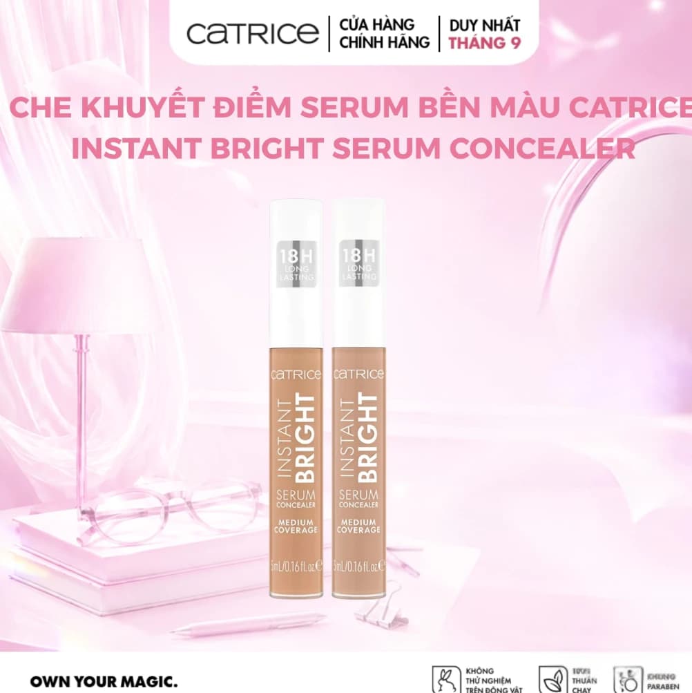 Che khuyết điểm serum bền màu Catrice Instant Bright Serum Concealer
