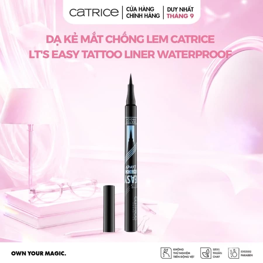 Dạ kẻ mắt Catrice lt's Easy Tattoo Liner Waterproof chống lem bền màu 24h 1,1ml