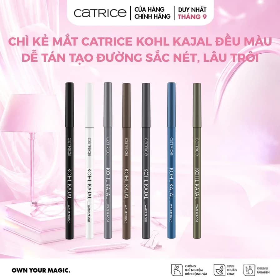 Chì kẻ mắt Catrice Kohl Kajal đều màu dễ tán tạo đường sắc nét, lâu trôi 1,1g