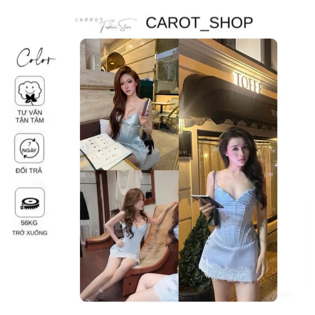 VN165 [BIGSIZE -CÓ MÚT] Đầm Cúp Ngực 2 Dây Dáng Corset Xếp Ly, Váy Ôm Eo Tôn Dáng Dự Tiệc Sang Chảnh CarrotShop