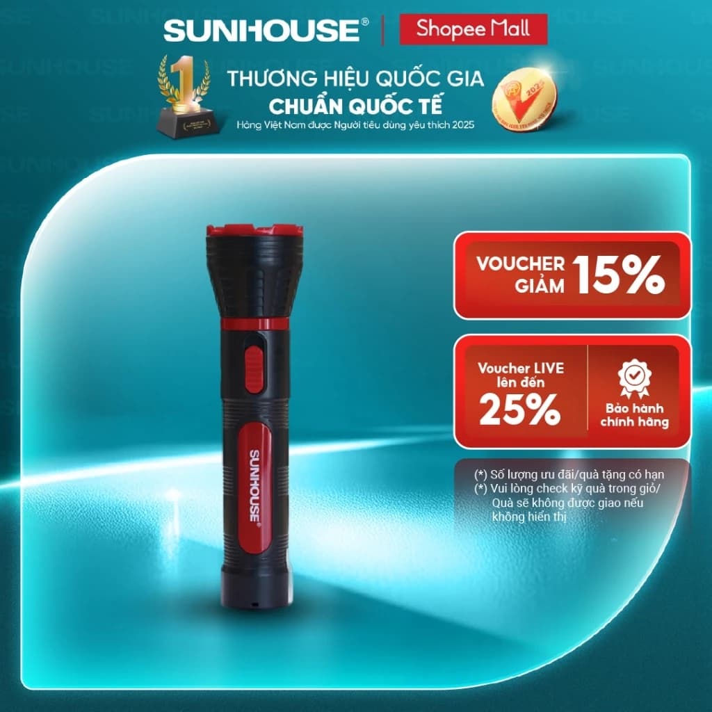 Đèn pin tay cầm SUNHOUSE – cỡ trung SHE-4131