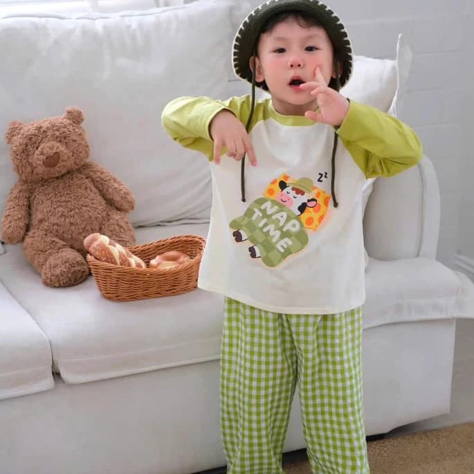 bộ quần áo dài tay bé trai in họa hình cute phong cách Hàn Quốc (ms1)