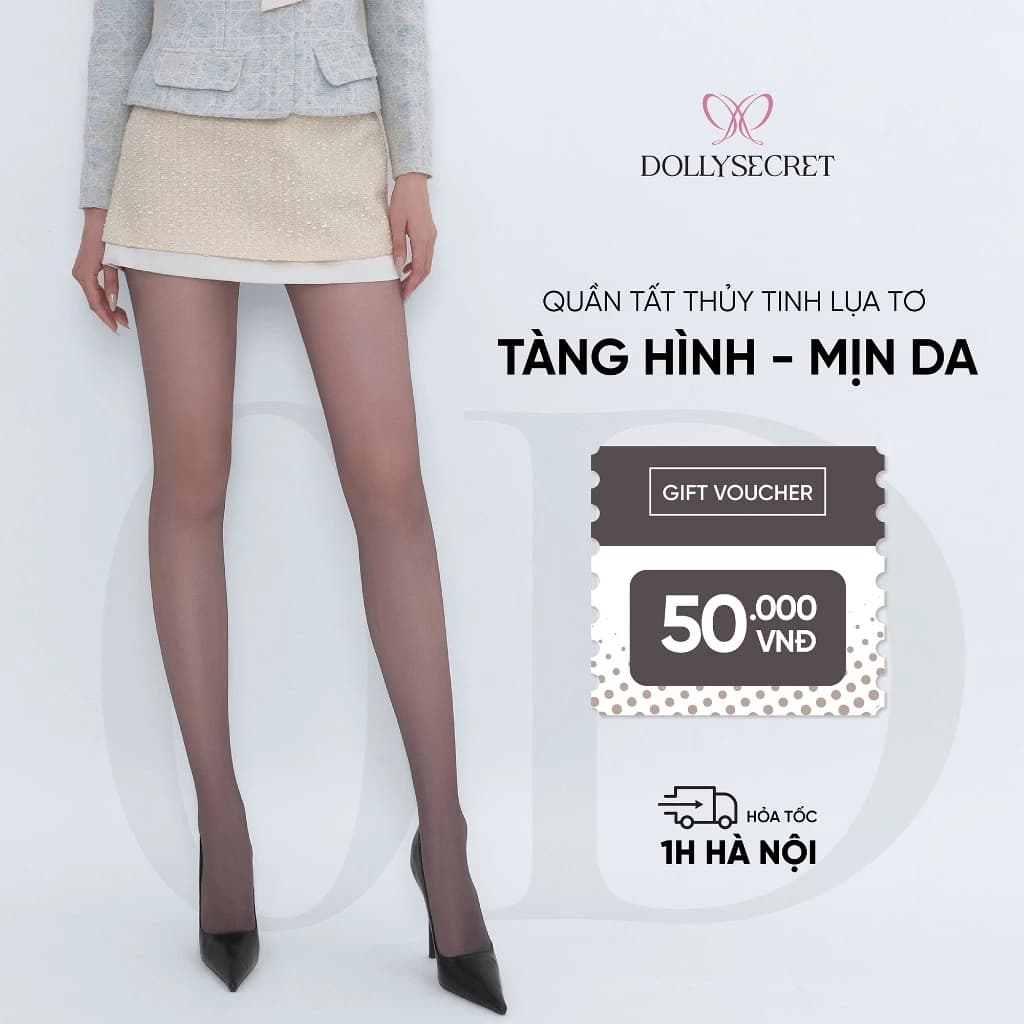 [MỞ BÁN - VOUCHER 50K] Quần Tất Thủy Tinh 0D Lụa Tơ Tàng Hình Mịn Da Siêu Mỏng DOLLY SECRET Trong Suốt Ôm Chân T62