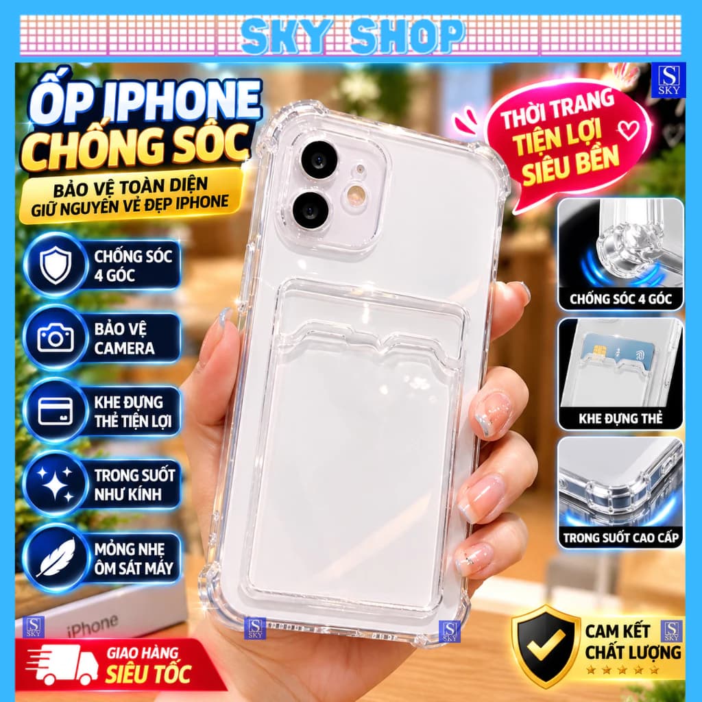 Ốp lưng đựng thẻ iphone 16 Pro Max 15 ProMax 11 pro max 12 pro max 13 promax 14 17 ProMax xs max x xr 7 8 plus 17 Air
