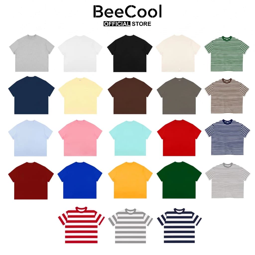Áo Thun Trơn Boxy Form Rộng Unisex 250Gsm 100% Cotton