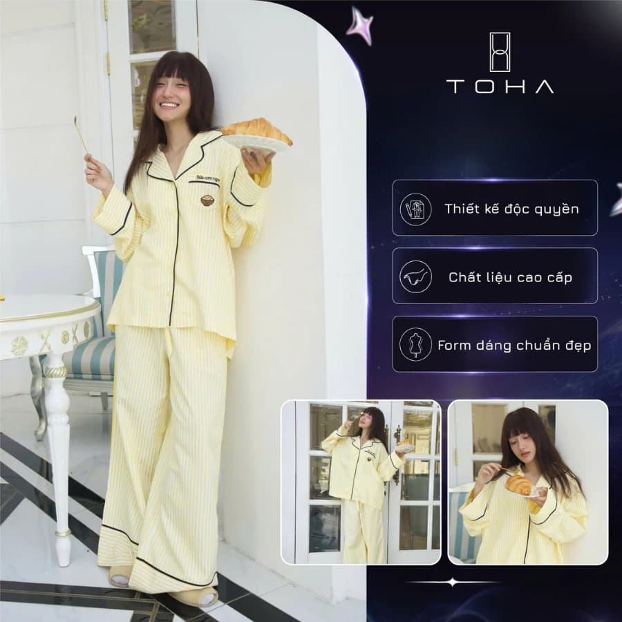 [TET's COLLECTION] TOHA Homewear Bộ Đồ Ngủ Cao Cấp Mặc Nhà Thoáng Mát - Bữa Cơm Ngon