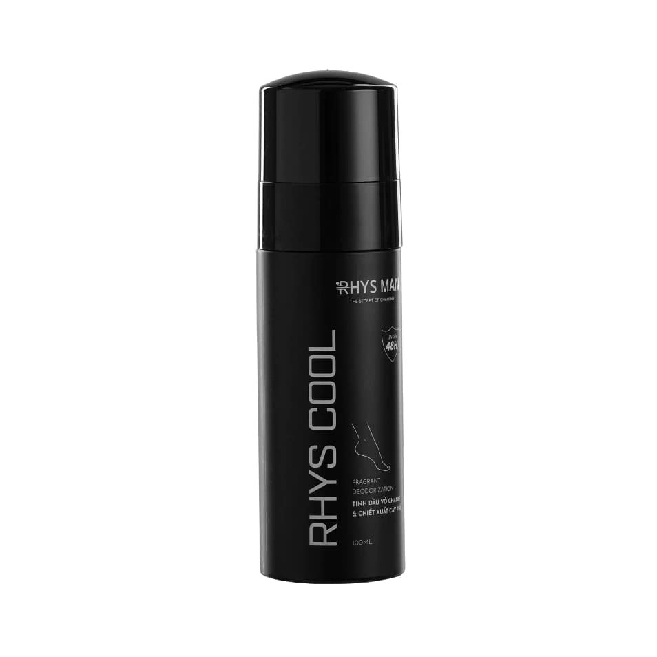 [Quà Tặng] Xịt khử mùi chân 48h Rhys Man tinh dầu vỏ chanh kiểm soát mùi và ngăn mồ hôi chân Rhys Cool 100ml