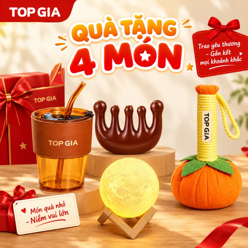 [QUÀ TẶNG] Bộ quà Trung Thu Topgia 4 món