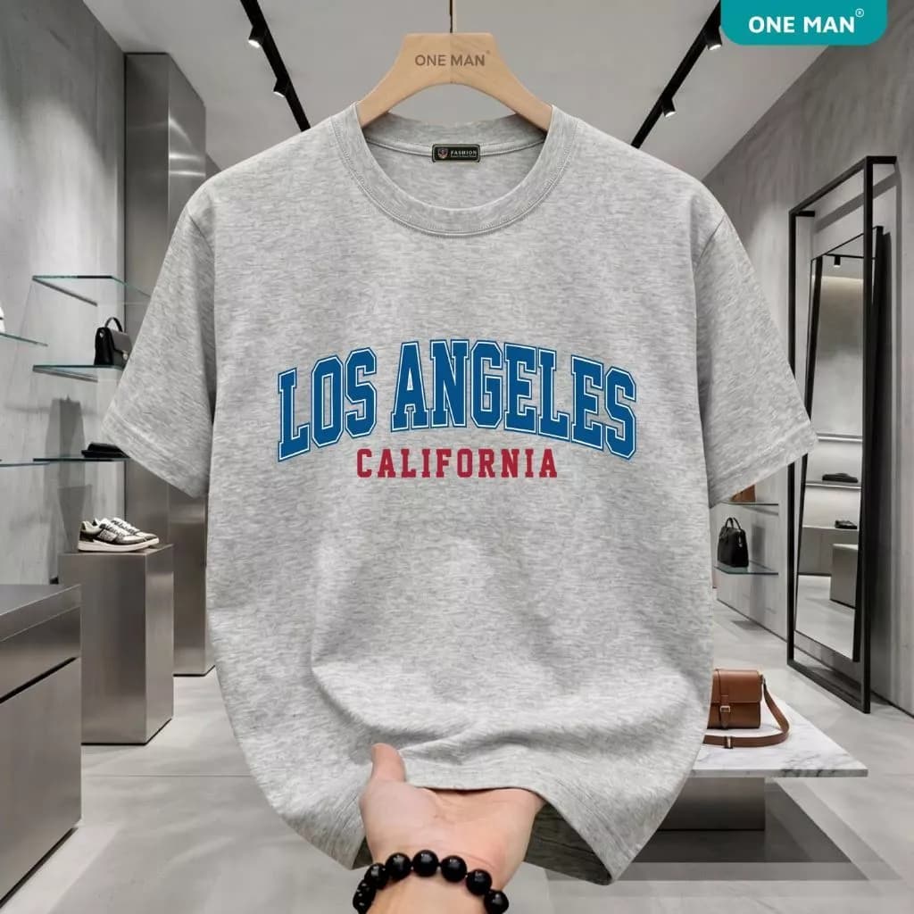 Áo Thun Los Angeles Chất Liệu Cotton Premium ONE MAN Phong Cách Hiện Đại Trẻ Trung AP549