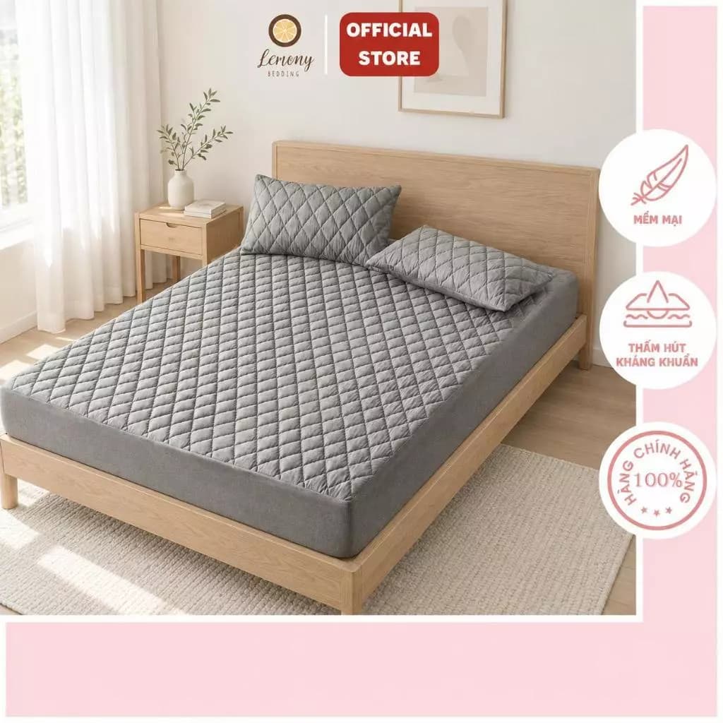 Ga trải giường chống thấm cao cấp xuất Hàn,đủ kích thước, không sột soạt, không bí nóng