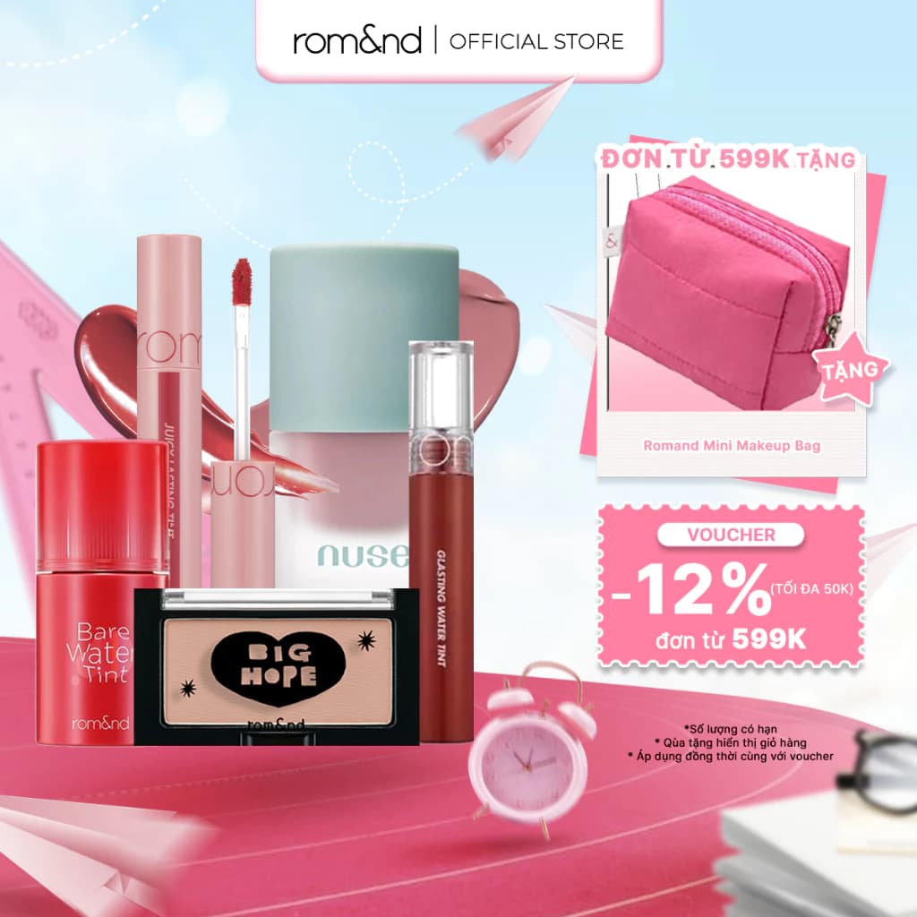[ROMAND OUTLET CHỈ TỪ 184K] SON JUICY LASTING TINT/ BARE WATER TINT/BETTER THAN CHEEK/ GLASTING/ MELTING BALM/NUSE/ CUSH