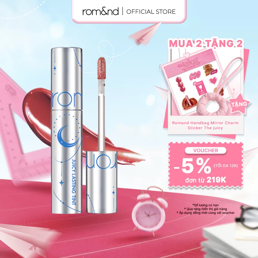 [Rom&nd] [Solunar Edition] Son Tint lì Romand Juicy Lasting Tint 5.5g