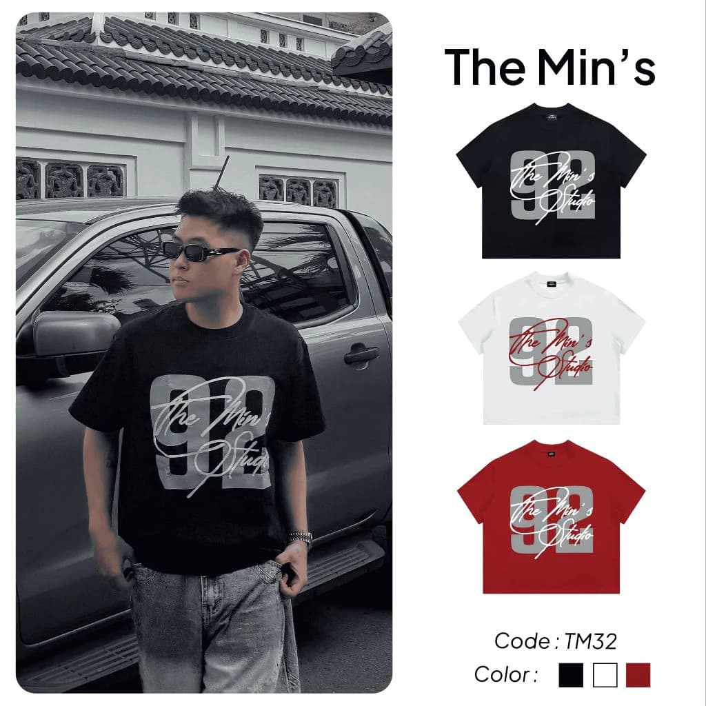 Áo Thun Local Brand The Min’s Legacy 92 TM32 Áo Thun Unisex Form Boxy Vải Cotton 260gsm