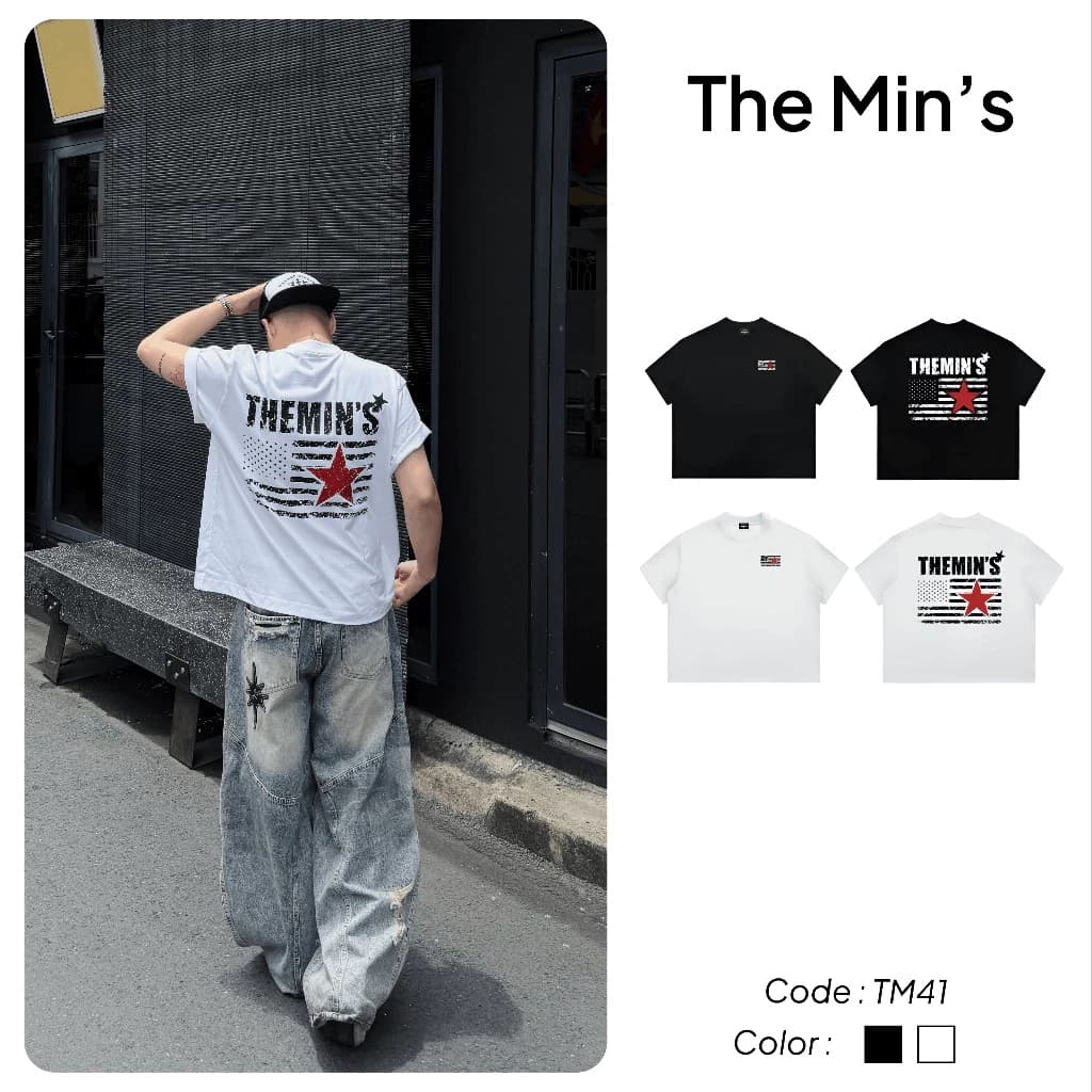Áo Thun Local Brand The Min’s Rebel Flag Tee TM41 Áo Thun Unisex Form Boxy Vải Cotton 260gsm