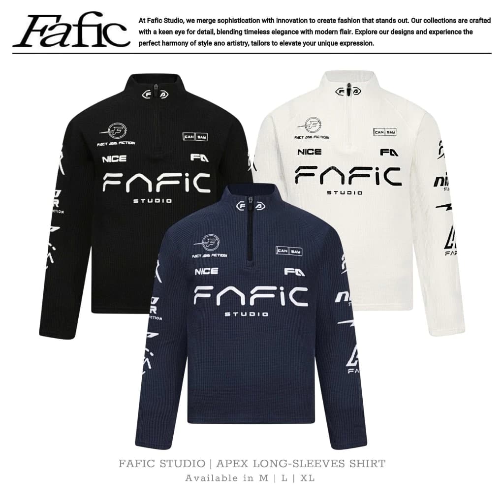 Áo Half-Zip Thun Tay Dài Longsleeve THỂ THAO Fafic APEX vải WAFFLE nam nữ Unisex local brand