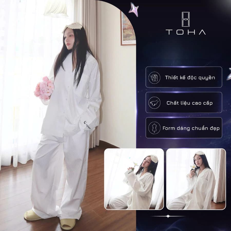 TOHA Homewear Bộ Đồ Ngủ Unisex Cotton Thoáng Khí Mặc Nhà Thoải Mái - NGỦ NGOAN