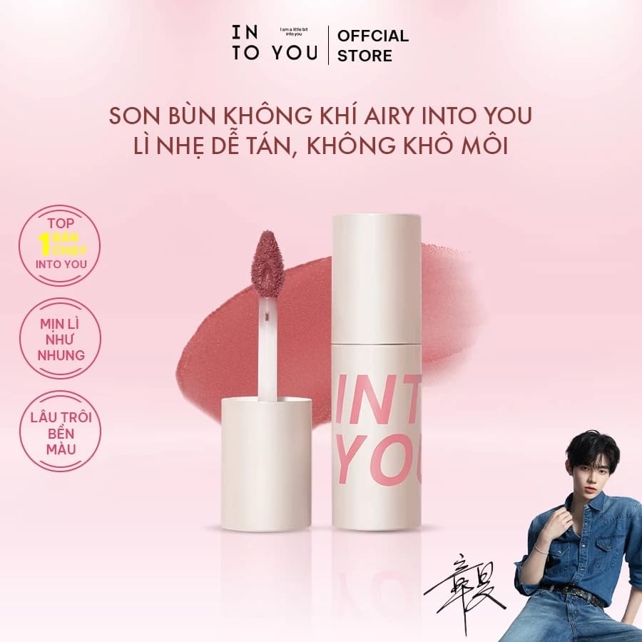 Son Bùn Không Khí Airy Lì Nhẹ Dễ Tán, Không Khô Môi INTO YOU Customized Airy Lip Mud