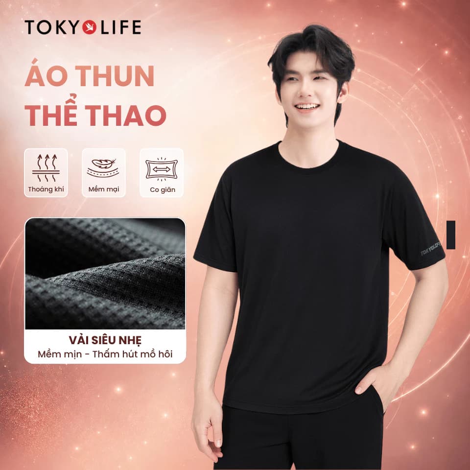 Áo thun NAM TOKYOLIFE chi tiết hình in trang trí chất thun lạnh co giãn thoáng mát 40004747