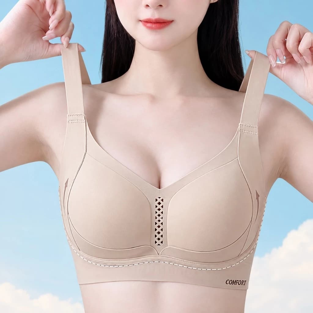 Gọn ngực lớn, nâng nhẹ tự nhiên, chất mềm mịn như kem, không gọng, ôm sát, không lộ đường may