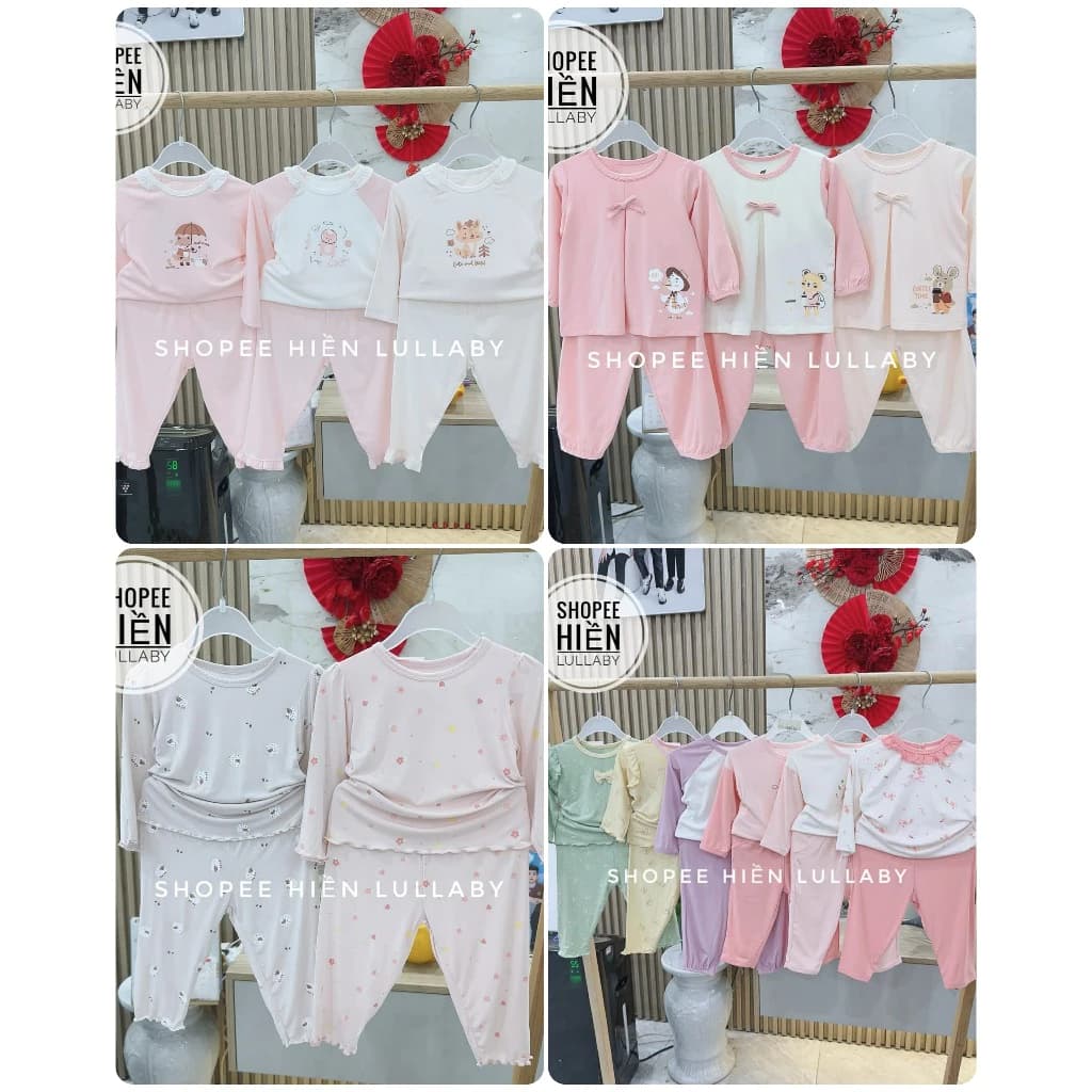 Set dài tay Lullaby chất sợi tre cho bé trai bé gái