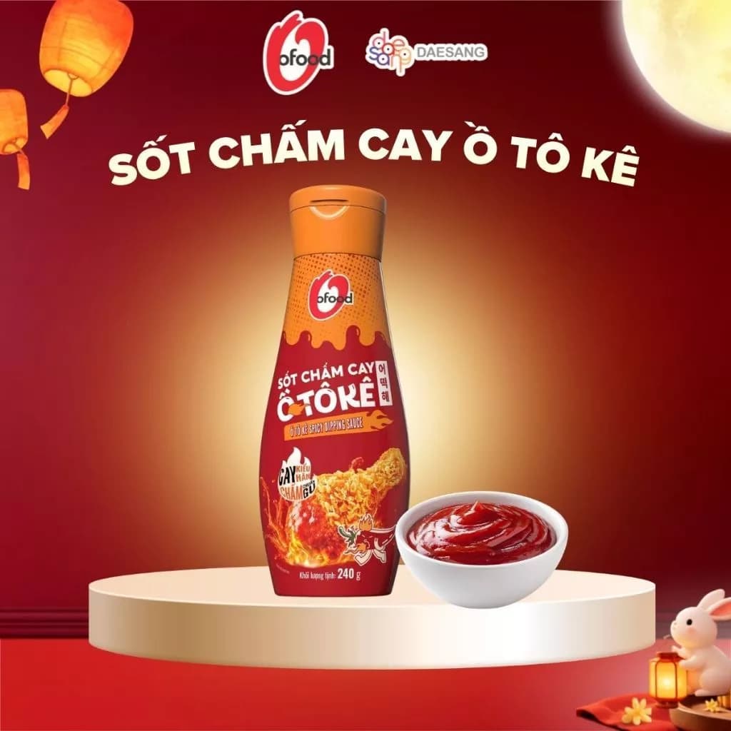 [O'FOOD VN] SỐT CHẤM CAY HÀN QUỐC Ồ TÔ KÊ 240G – SỐT CAY HÀN QUỐC DÙNG CHẤM GÀ RÁN, THỊT NƯỚNG, KHOAI TÂY