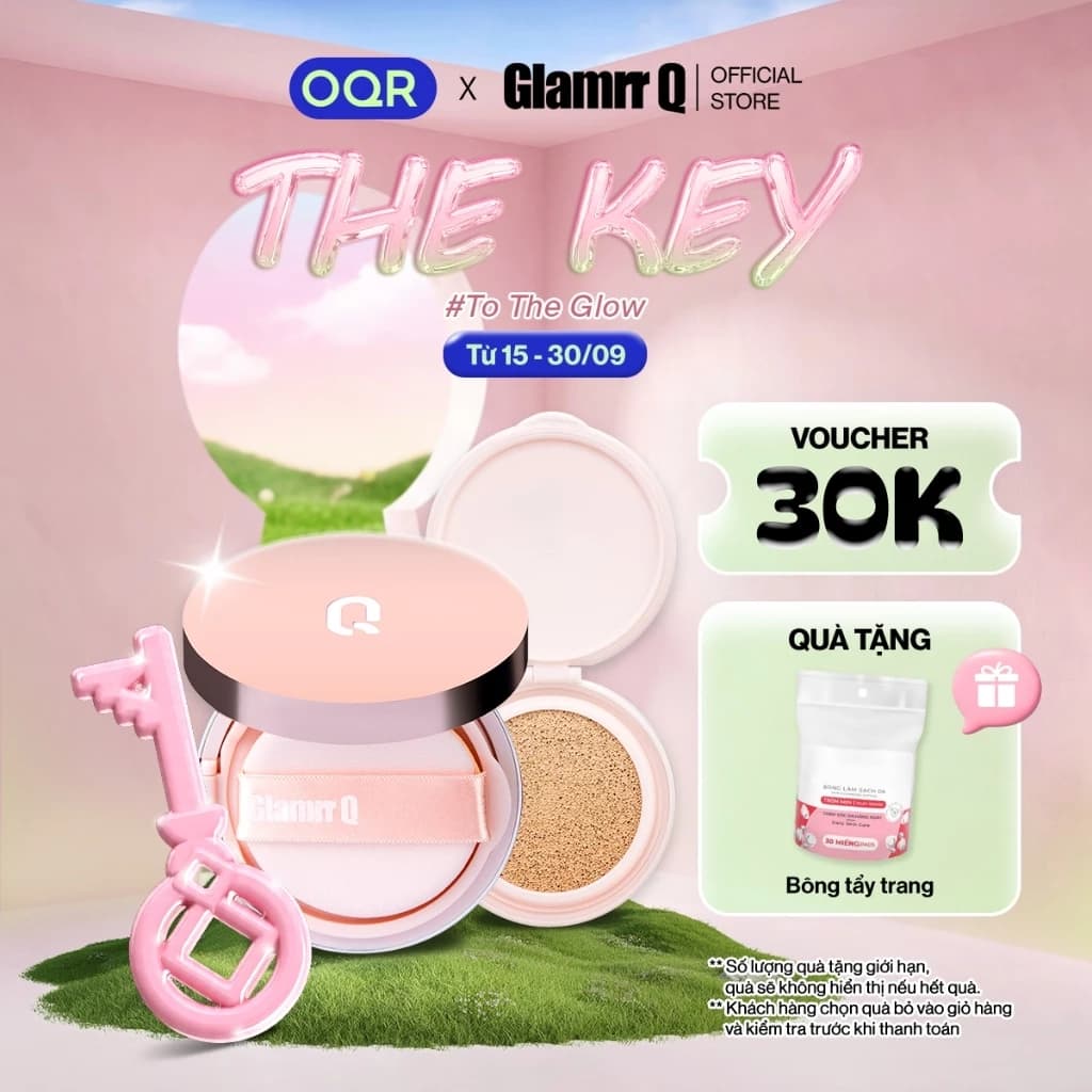 [KÈM LÕI REFILL] Phấn nước GLAMRR Q LONG WEAR DD CUSHION - SPF50+/PA+++ (2 lõi)