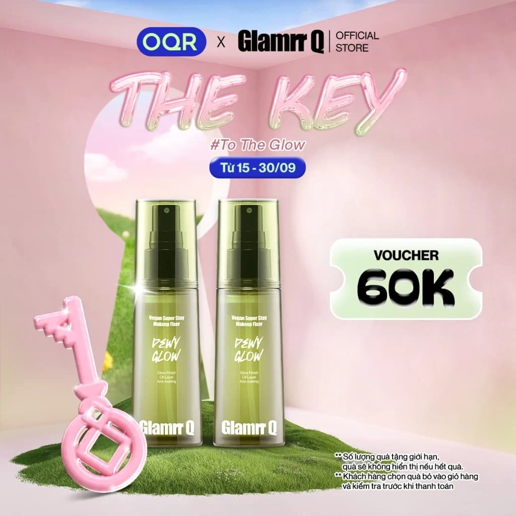 Combo 02 Xịt Khóa Nền Cố Định Glamrr Q Vegan Super Stay Makeup Fixer Fullsize (2 chaix50ml)