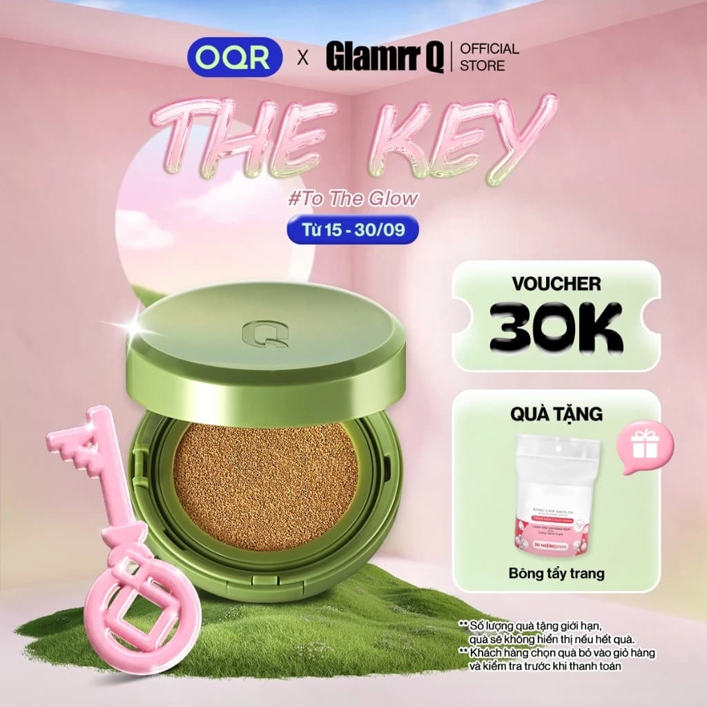 [MUA 1 TẶNG 1] Phấn Nước Căng Bóng GLAMRR Q Vegan Super Glow Cushion SPF50+/PA++++ (1 lõi 15g)