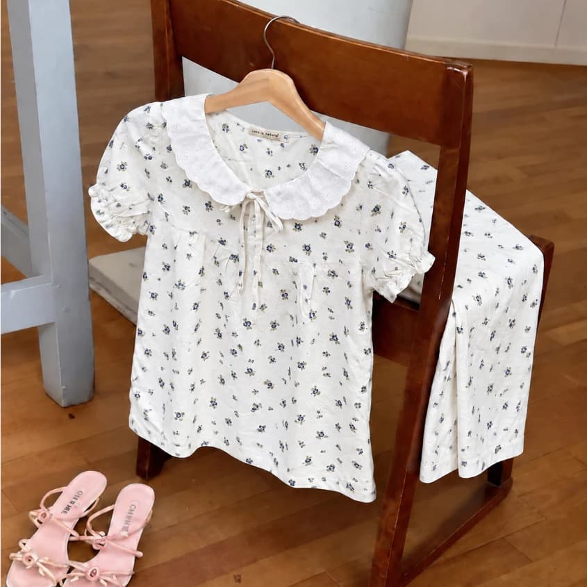 Đồ bộ lửng cánh tiên dễ thương vải Tôn, Lanh, đũi mềm mát và thấm hút mồ hôi tốt