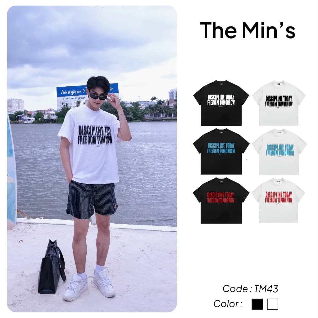 Áo Thun Vải Xược Local Brand The Min’s Discipline Freedom Tee TM43 Unisex Form Boxy Vải Xược Cotton