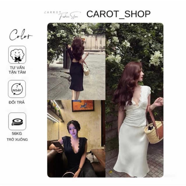 ( BIGSIZE - CÓ LẺ ÁO ) VN168 Set áo crotop ren phối lưng mắc cài sang chảnh + váy lụa đuôi cá by CarrotShop