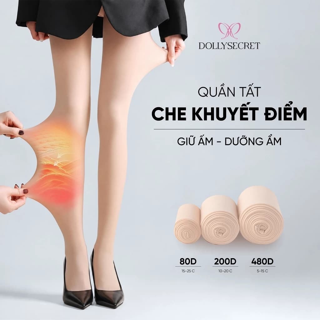 Quần Tất Che Khuyết Điểm Thon Chân Quần Tất Không Rách DOLLYSECRET T56