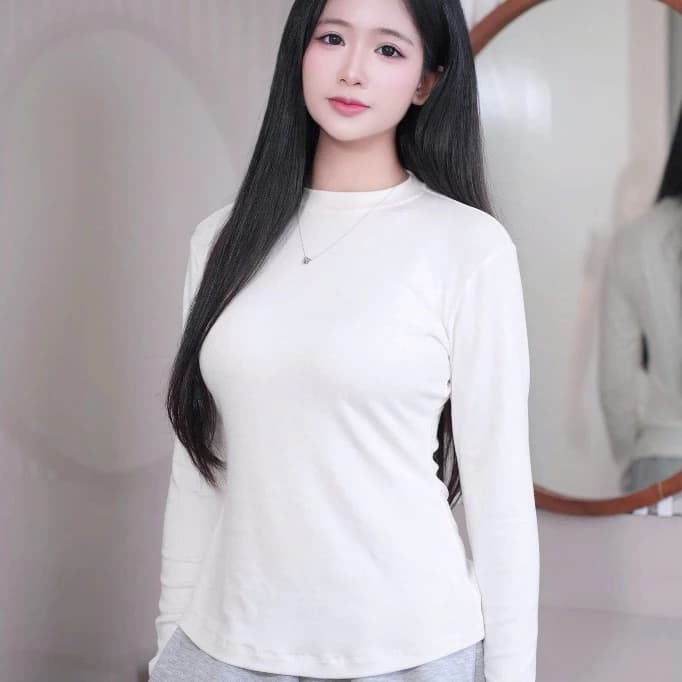 Áo Thun Nữ Dài Tay Thu Đông Melliora Chất Cotton Mềm Mịn Dáng Basic Mặc Nhà Dễ Phối Đồ AGN01