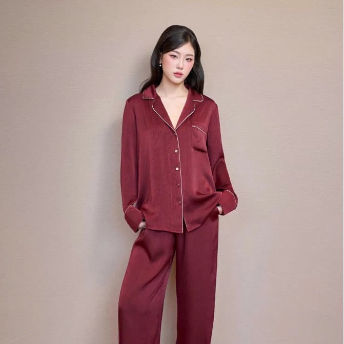 Bộ Pijama Melliora Lụa Dubai Nữ Cao Cấp , Đồ Ngủ Mềm Mịn Sang Trọng, Set Đồ Mặc Nhà BDD19