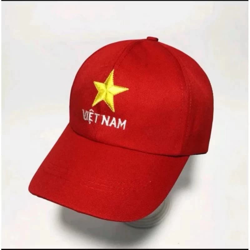Mũ lưỡi trai thêu cờ đỏ sao vàng trẻ em và người lớn