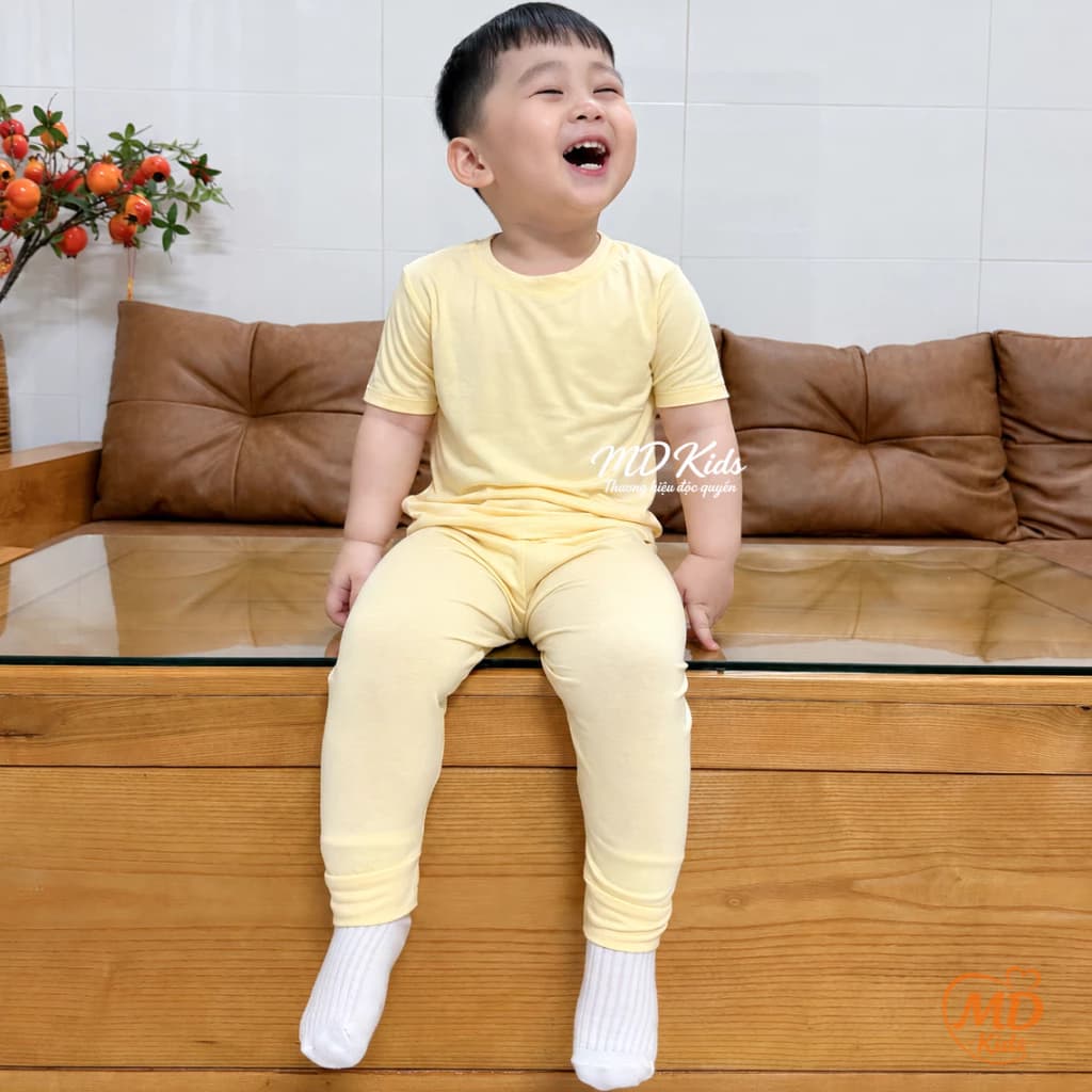 (15-20kg) Bộ đồ thun lạnh TAY NGẮN QUẦN DÀI cho bé trai và bé gái 15-20kg.MDKIDS