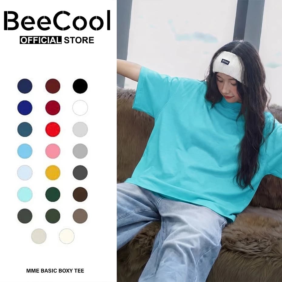 [CÓ ÁO TAY DÀI] Áo Thun Trơn  , Áo Thun Boxy Form Rộng Unisex 250Gsm 100% Cotton BeeCool