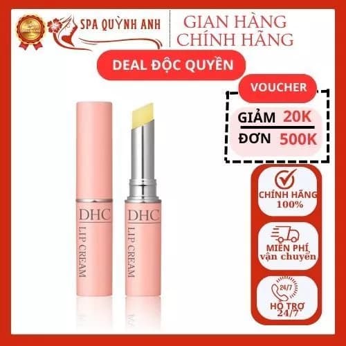 Son dưỡng môi DHC Lip Cream  Nhật Bản son dưỡng chống khô môi làm hồng môi giúp mềm mại giảm thâm spaquynhanh