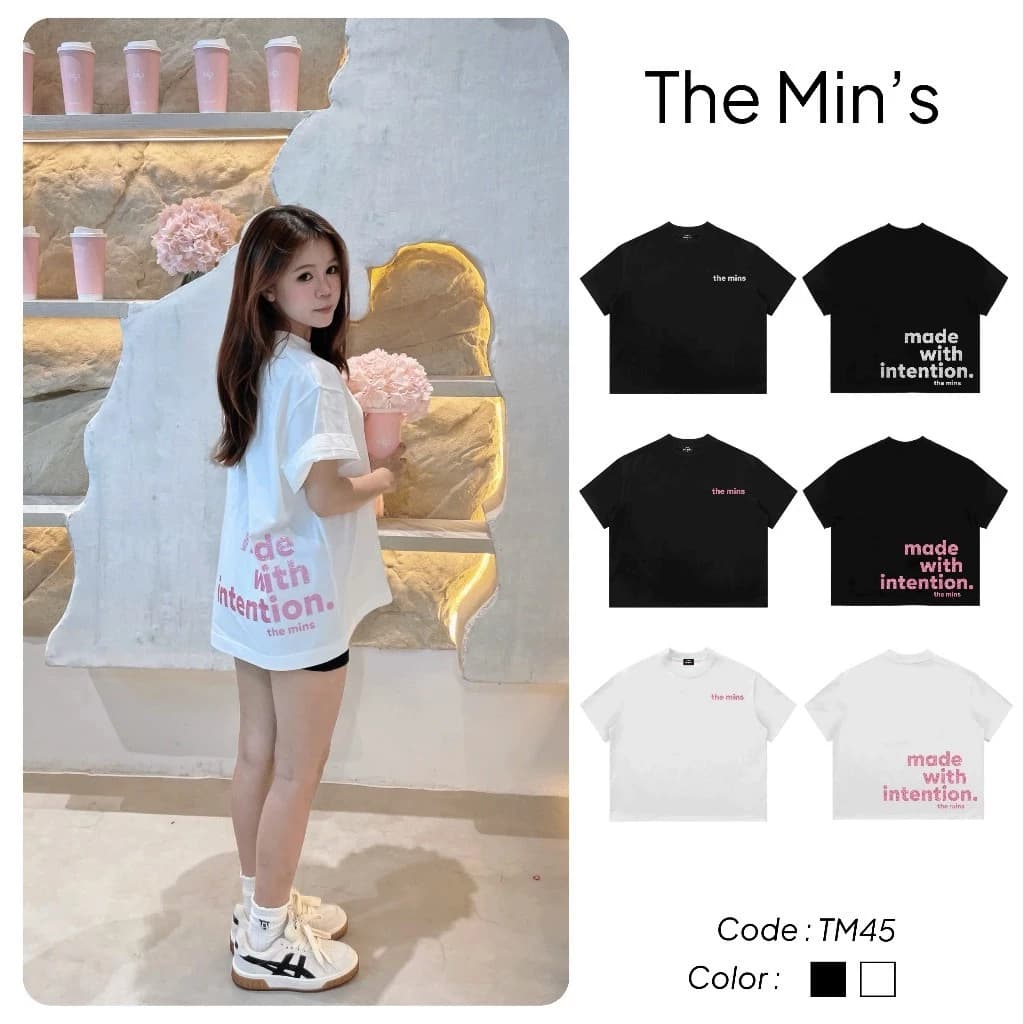 Áo Thun Local Brand The Min’s The Glitter Intention Tee TM45 Áo Thun Unisex Form Boxy Vải Cotton 260gsm