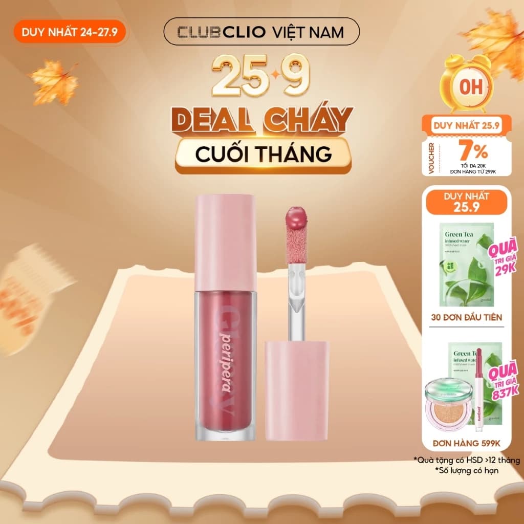 [Săn Deal] Son Tint Bóng Peripera Ink Glasting Lip Gloss 4.5ml (Mới - Soft Berry)