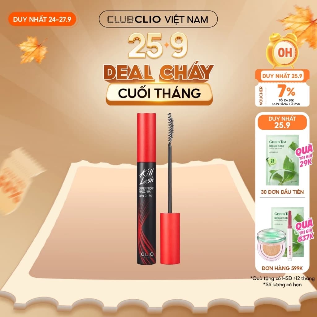 [Săn Deal] Mascara Làm Cong Mi, Chống Trôi Clio Kill Lash Superproof Mascara 7g