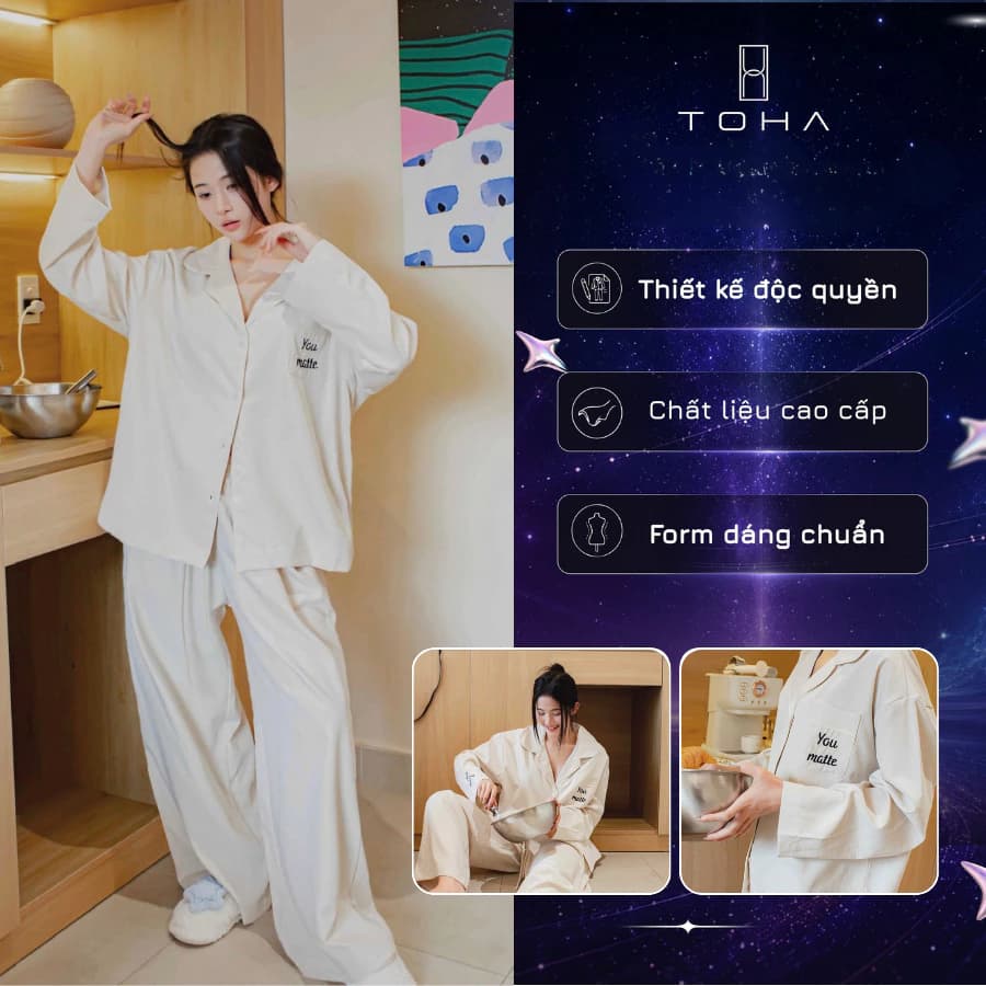 TOHA Homewear Đồ Bộ Mặc Nhà Cao Cấp Form Rộng Oversize Still Healing