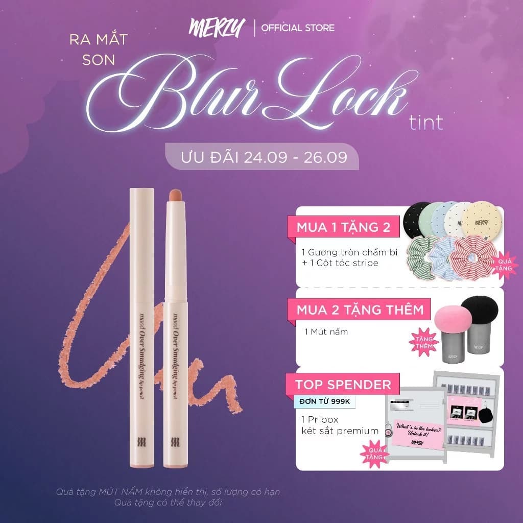 Chì Kẻ Viền Môi Merzy Mood Over Smudging Lip Pencil 0.9g