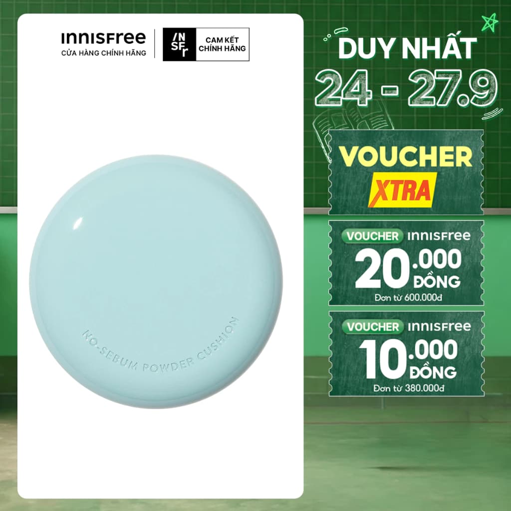 Phấn nước kiềm dầu SPF 29 PA++ innisfree No Sebum Powder Cushion 14g