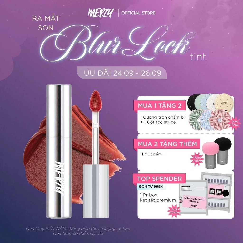 [M13 GLAM EDITION] Son Kem Lì Hàn Quốc Mịn Mướt, Tôn Da Merzy Noir In The Mellow Tint 4g