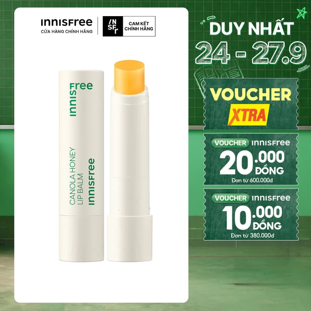 Son dưỡng ẩm không màu innisfree Canola Honey Lip Balm 3.5g