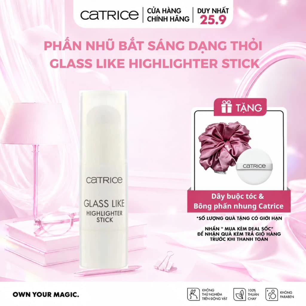 Phấn nhũ bắt sáng dạng thỏi Catrice Glass Like Highlighter Stick